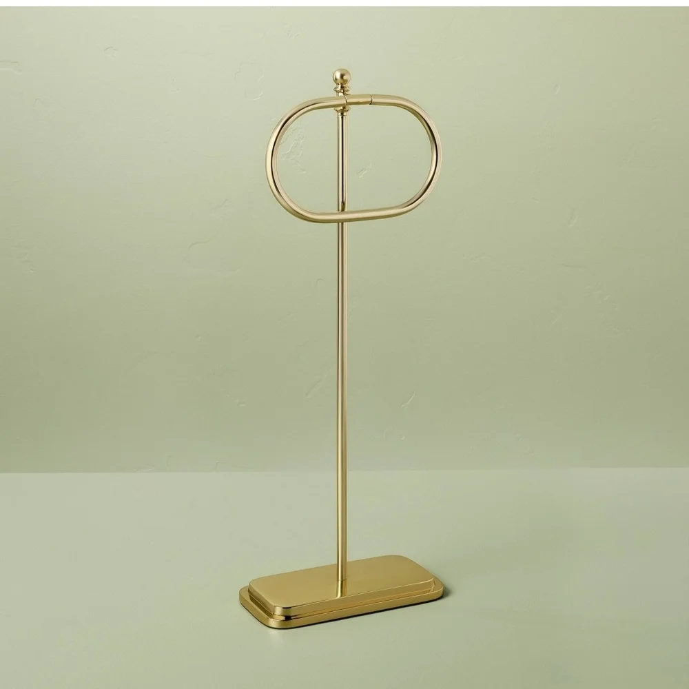 Hearth & Hand With Magnolia Brass Bathroom Hand Towel Stand Antique Finish